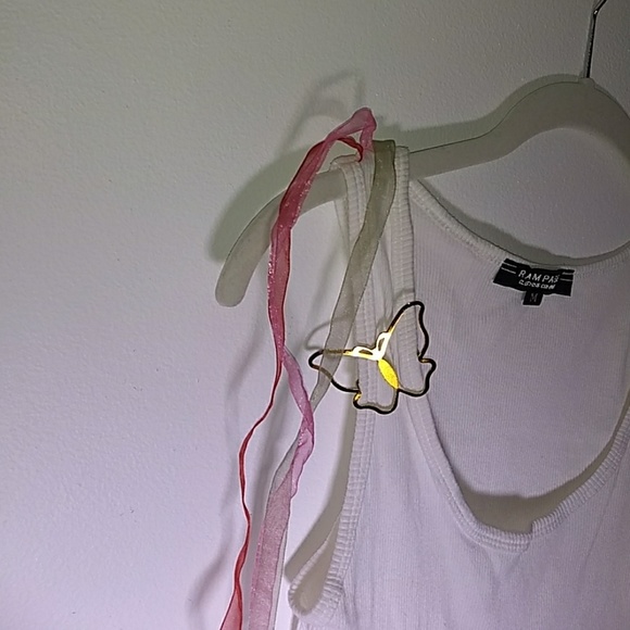 Rampage butterfly ribbon white tank Junior medium - Picture 3 of 3